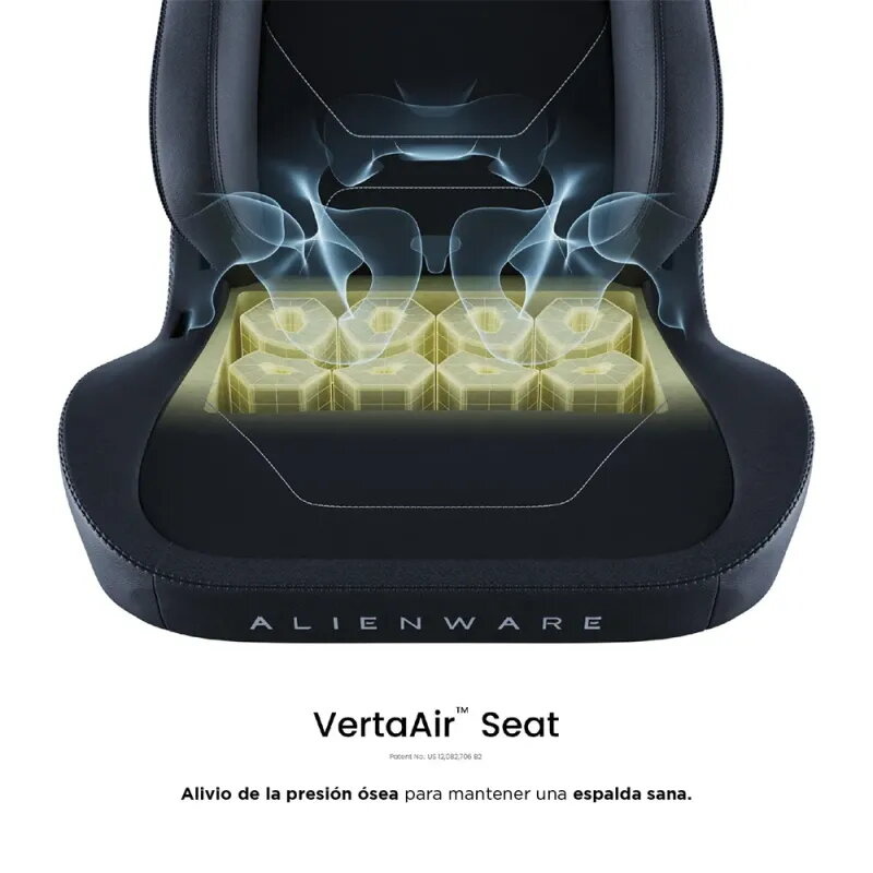 Alienware S3800 HygennX Ergonomic Gaming Chair with lumbar