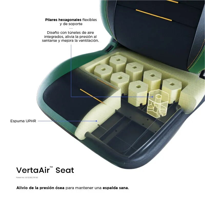 Vertagear PL4800 X‑Large HyGenNX Midnight Green – Confort XL