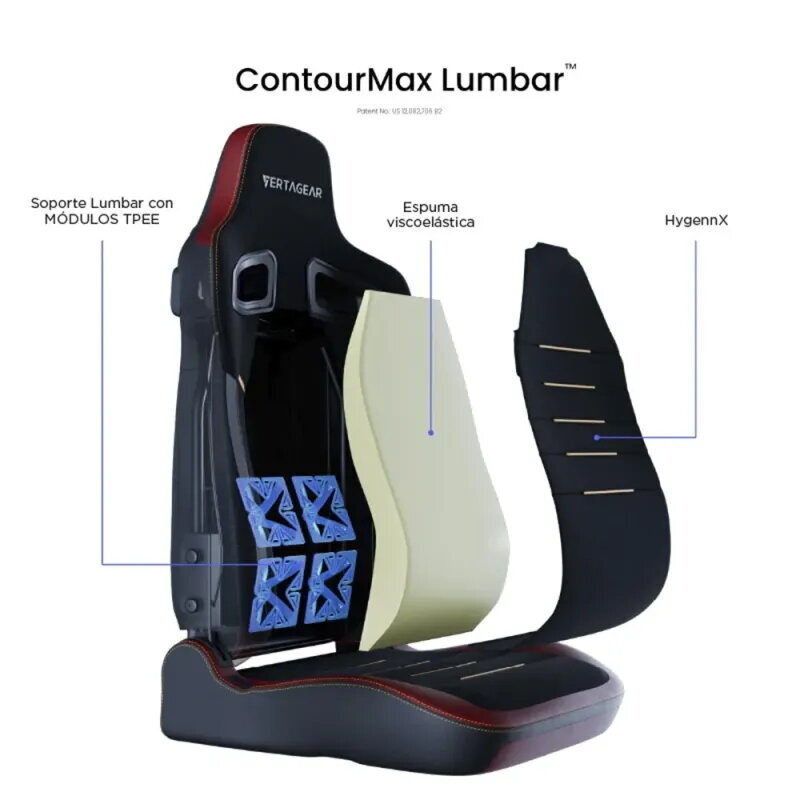 Vertagear PL4800 X‑Large HyGenNX Burgundy Red – XL Comfort