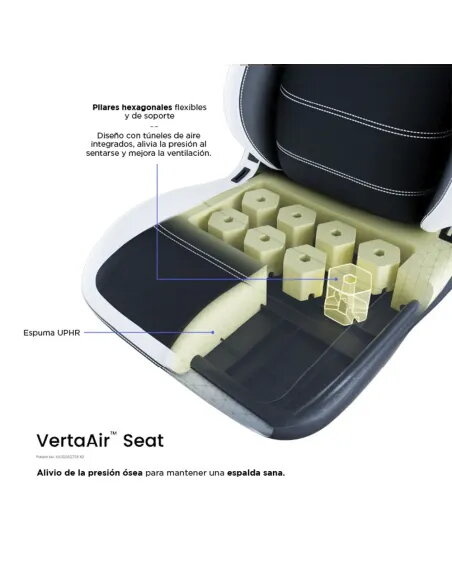 VERTAGEAR PL6800 HYGENNX Black/White | Ergonomic XL gamer chair