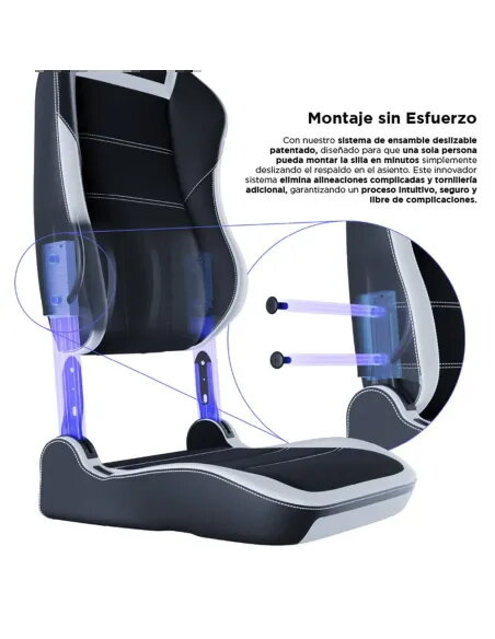 VERTAGEAR PL6800 HYGENNX Black/White | Ergonomic XL gamer chair