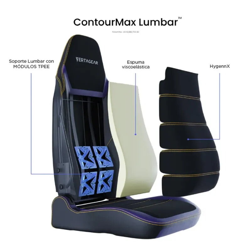 Silla gamer VERTAGEAR PL6800 X-Large Midnight Purple ergonómica