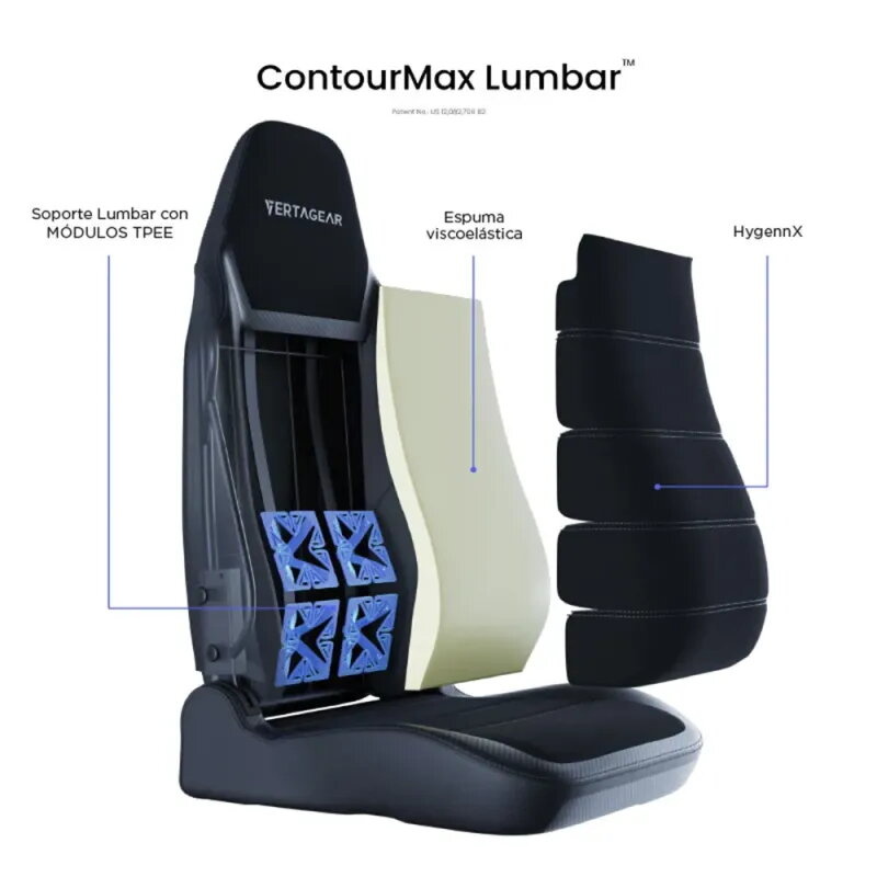 Vertagear PL6800 HygenX Carbon Black – silla gamer XL ergonómica