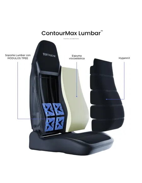 Vertagear PL6800 HygenX Carbon Black – silla gamer XL ergonómica