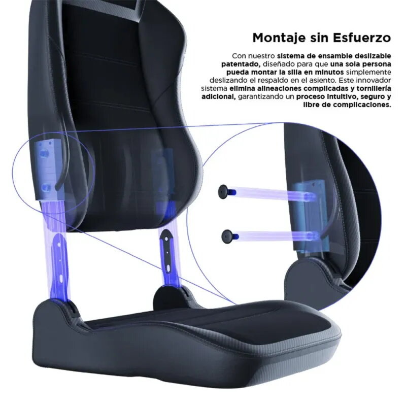 Vertagear PL6800 HygenX Carbon Black – silla gamer XL ergonómica