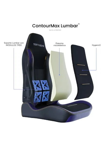 Vertagear SL3800 HyGenNX Midnight Purple – Silla gaming