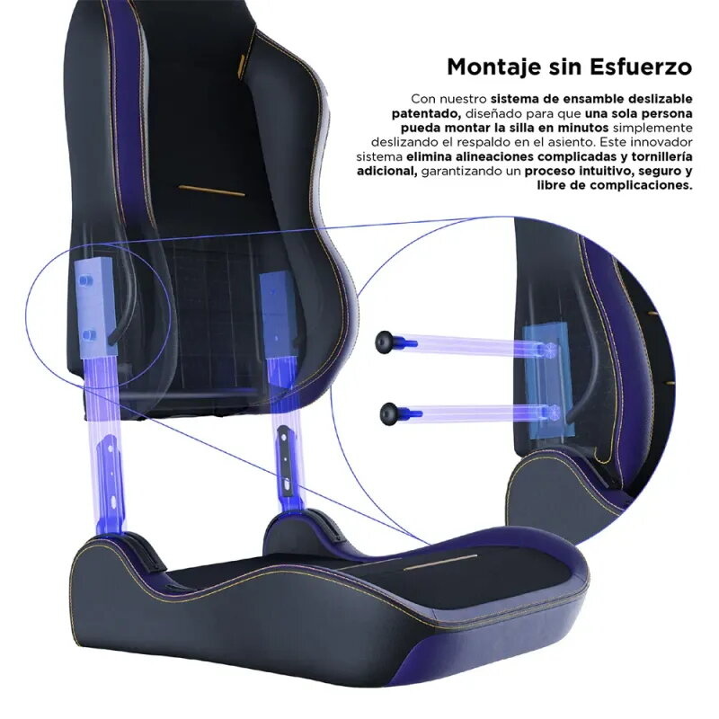 Vertagear SL3800 HyGenNX Midnight Purple – Silla gaming