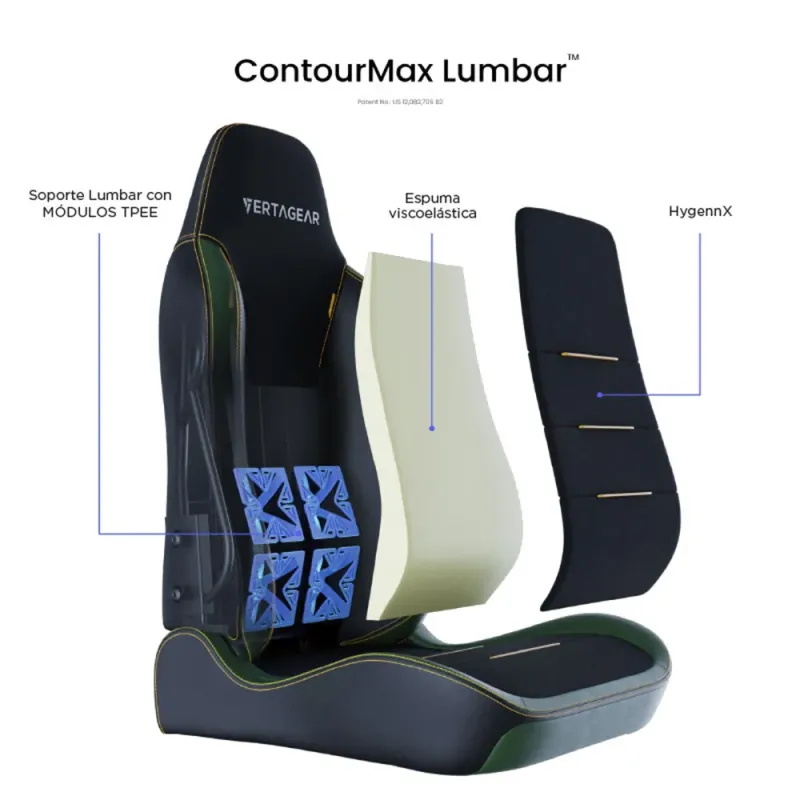 Vertagear SL3800 HygenX Midnight Green – silla gamer ergonómica