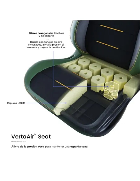Vertagear SL3800 HygenX Midnight Green – silla gamer ergonómica