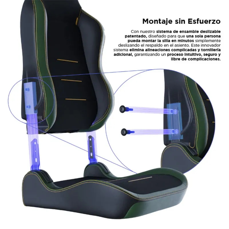 Vertagear SL3800 HygenX Midnight Green – silla gamer ergonómica