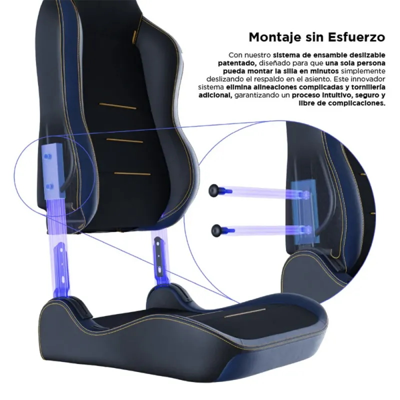 Vertagear SL3800 HygenX Midnight Blue – Silla gamer ergonómica
