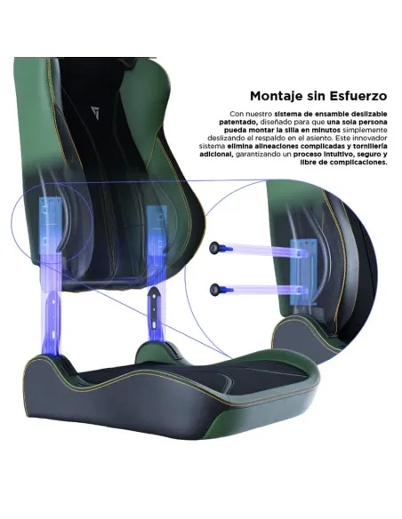 Silla gaming Vertagear SL5800 Hygenx Midnight Green ergonómica