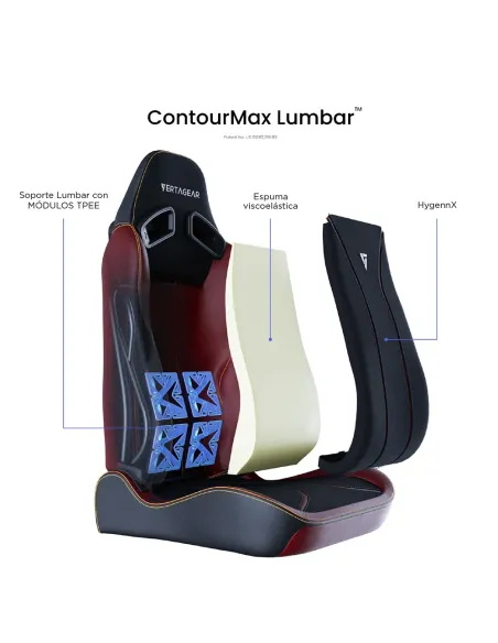 Vertagear SL5800 HyGenNX Burgundy Red – Ergonomic Gaming Chair