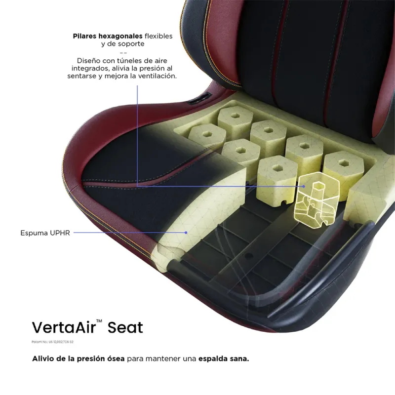 Vertagear SL5800 HyGenNX Burgundy Red – Ergonomic Gaming Chair