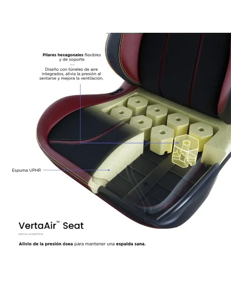 Vertagear SL5800 HyGenNX Burgundy Red – Ergonomic Gaming Chair