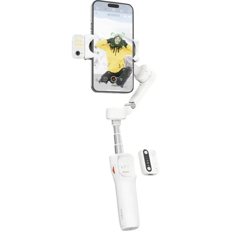 Hohem iSteady V3 Blanco | Gimbal Smartphone con IA y Luz - TiendaCPU