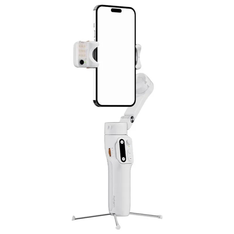 Hohem iSteady V3 Blanco | Gimbal Smartphone con IA y Luz - TiendaCPU
