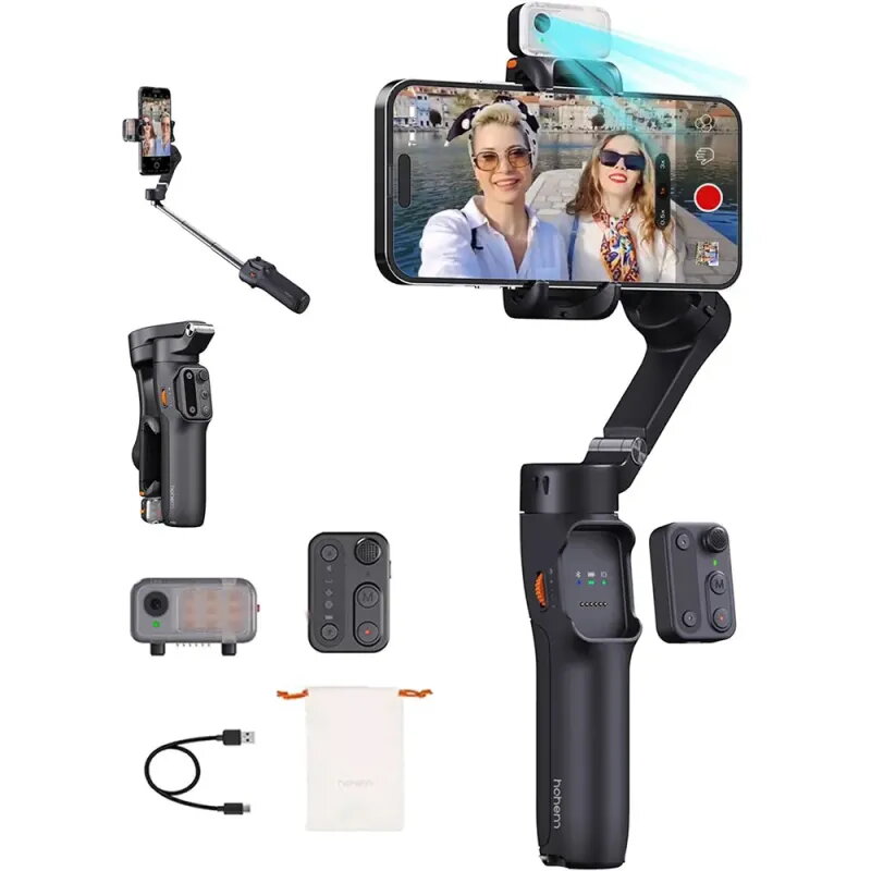 Hohem iSteady V3 Blanco | Gimbal Smartphone con IA y Luz - TiendaCPU