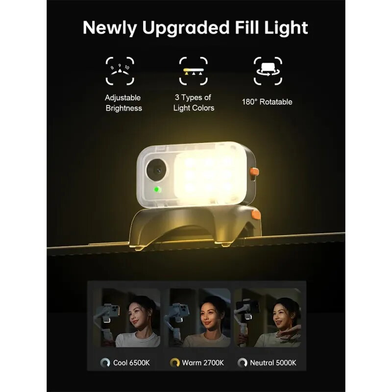 Hohem iSteady V3 Blanco | Gimbal Smartphone con IA y Luz - TiendaCPU