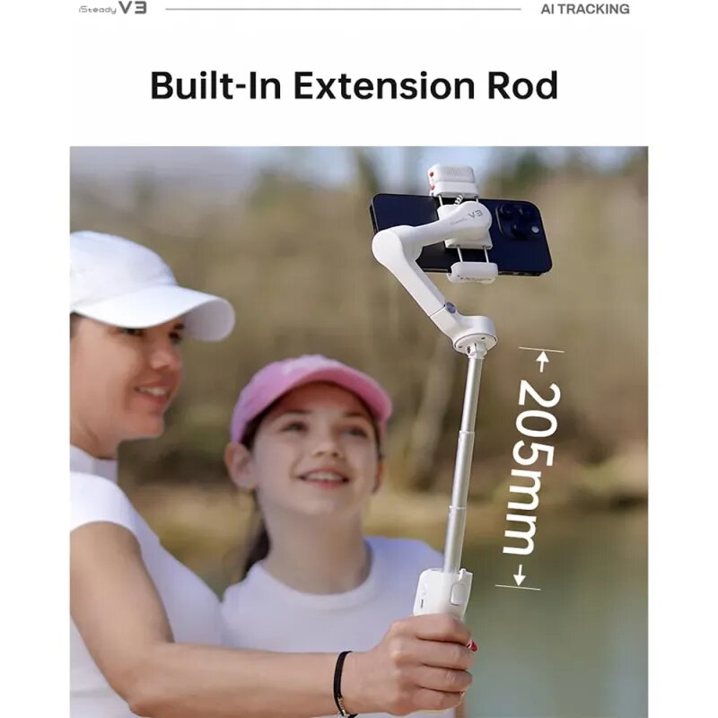 Buy Hohem iSteady V3 Black | AI Smartphone Gimbal & Fill Light