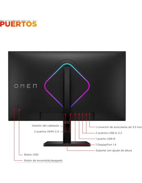 Comprar HP OMEN 27qs G2 | Monitor 27" QHD 280Hz - TiendaCPU