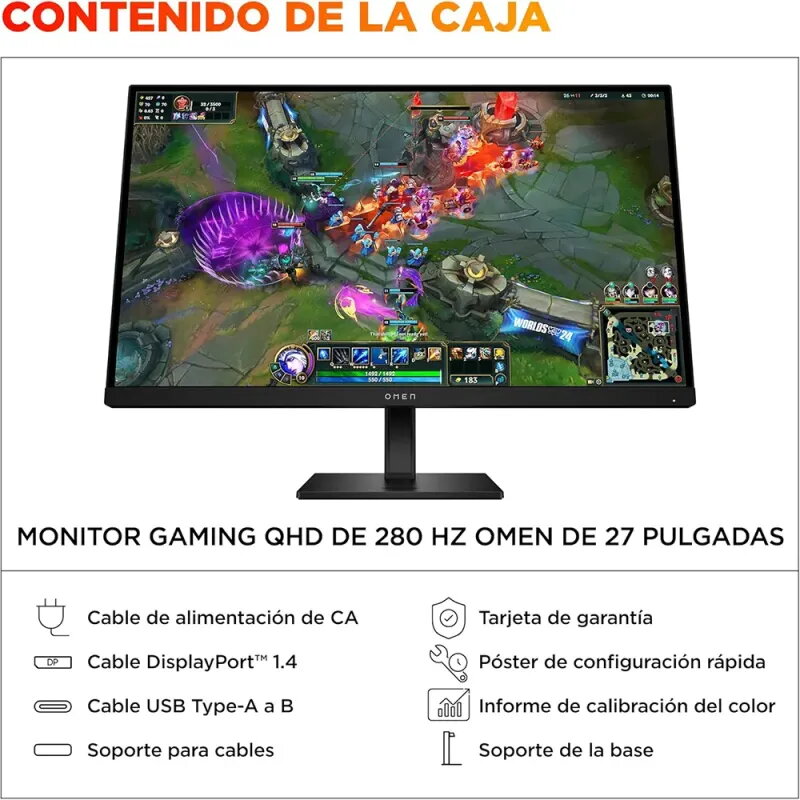 Comprar HP OMEN 27qs G2 | Monitor 27" QHD 280Hz - TiendaCPU