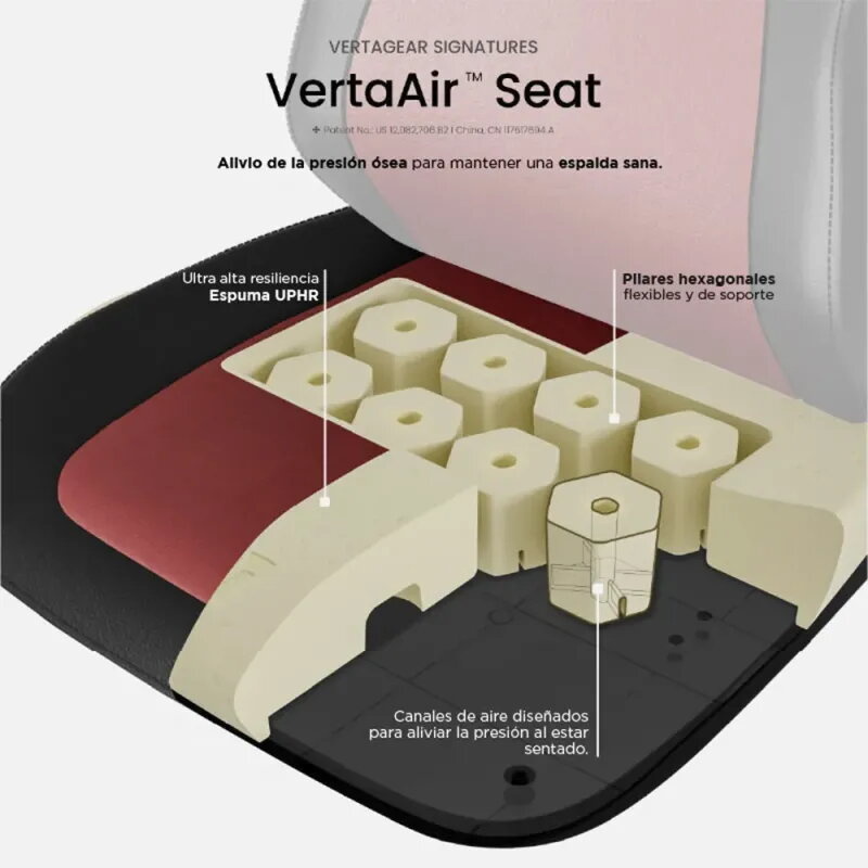 Silla Vertagear SL1800 Negro/Rojo | Ergonomía total - TiendaCPU