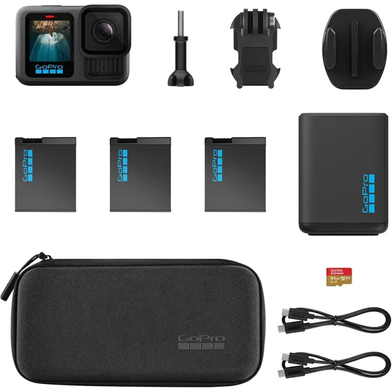 GoPro HERO13 Black Extended Power Bundle | 3 Baterías - TiendaCPU