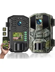 WOLFANG Cámara Caza WiFi 4K 64MP | App y Visión Nocturna - TiendaCPU
