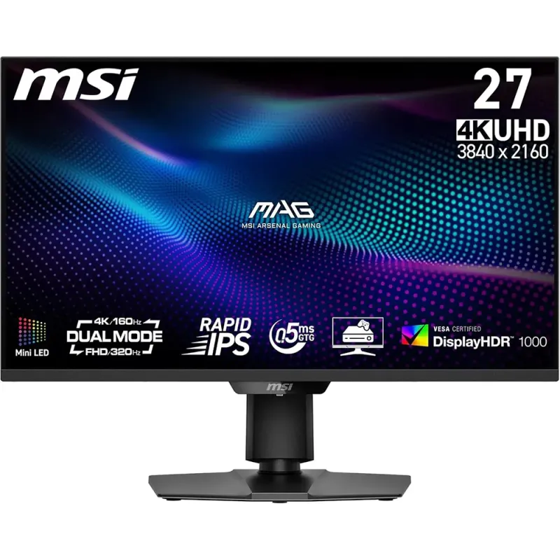 Monitor MSI 27" 4K Mini-LED | Modo Dual 160Hz/320Hz - TiendaCPU