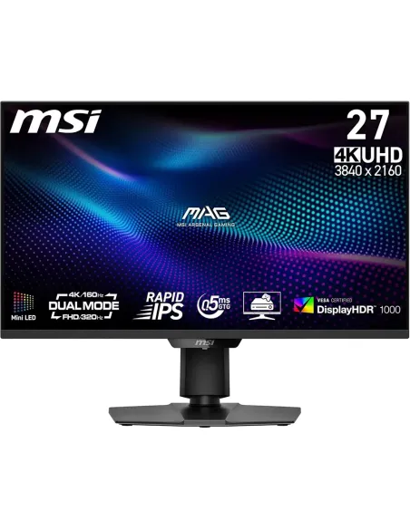 Monitor MSI 27" 4K Mini-LED | Modo Dual 160Hz/320Hz - TiendaCPU