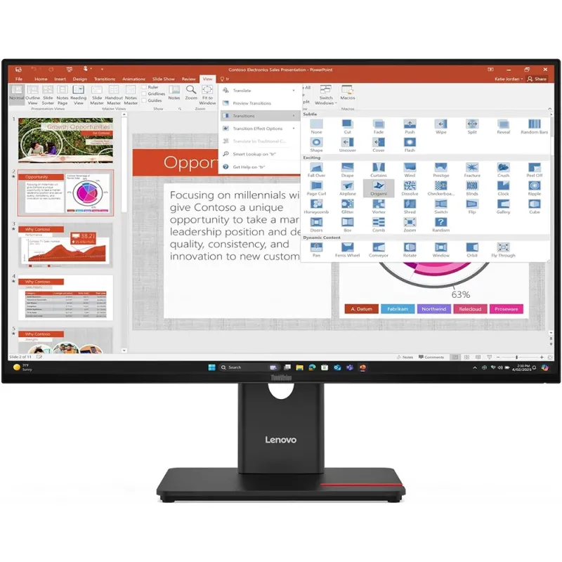 Buy Lenovo ThinkVision T27-40 Monitor | 27" FHD IPS Ergonomic