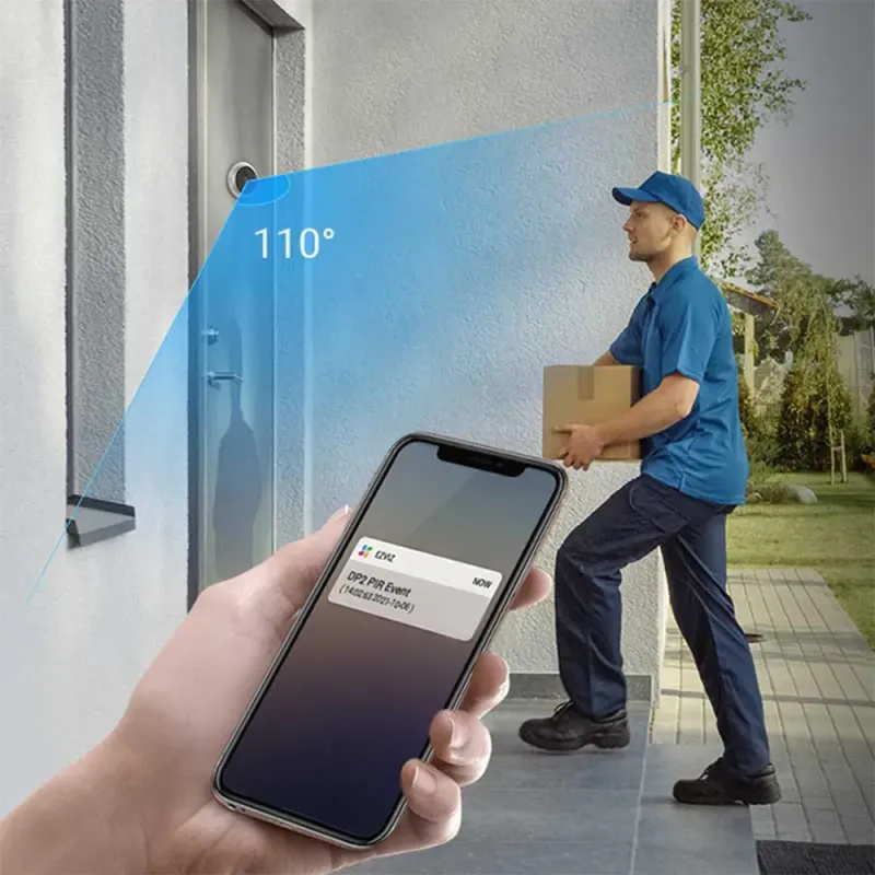 Mirilla Digital EZVIZ DP2 2K | Pantalla Táctil y WiFi - TiendaCPU