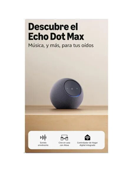 Amazon Echo Dot Max Grafito | Altavoz Alexa con Hub - TiendaCPU