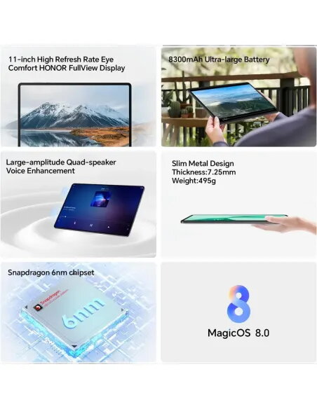 Comprar Tablet Honor Pad X8a 11" 128GB Wi-Fi Gris - TiendaCPU