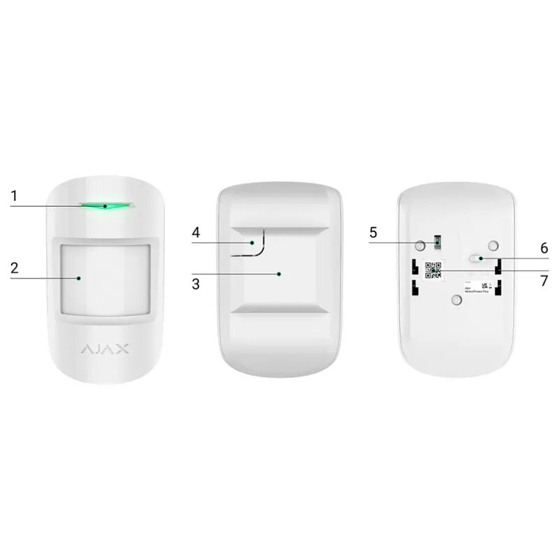 Ajax MotionProtect Plus | Sensor de Movimiento Doble Tecnología