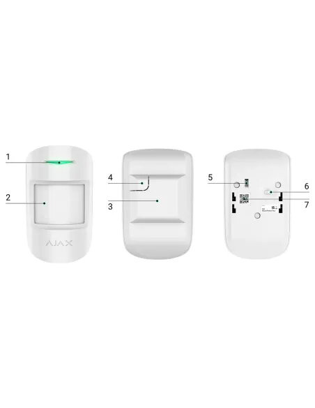Ajax MotionProtect Plus | Sensor de Movimiento Doble Tecnología