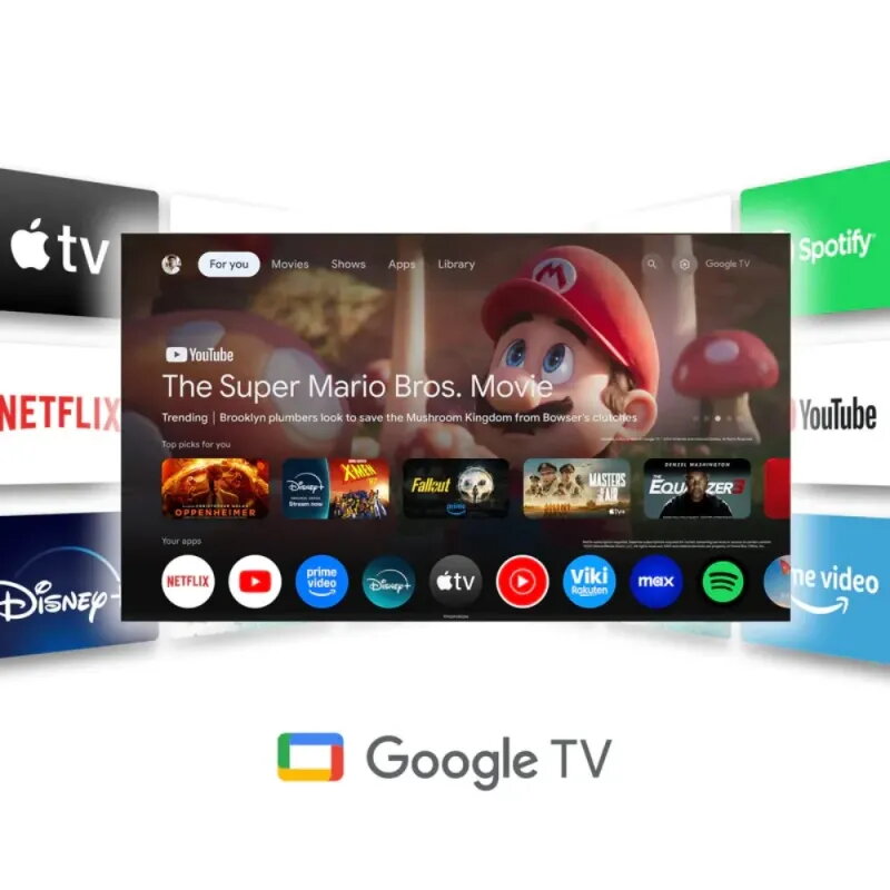 TV Thomson 24" QLED 12V Blanco | Google TV Autocaravanas y Camper