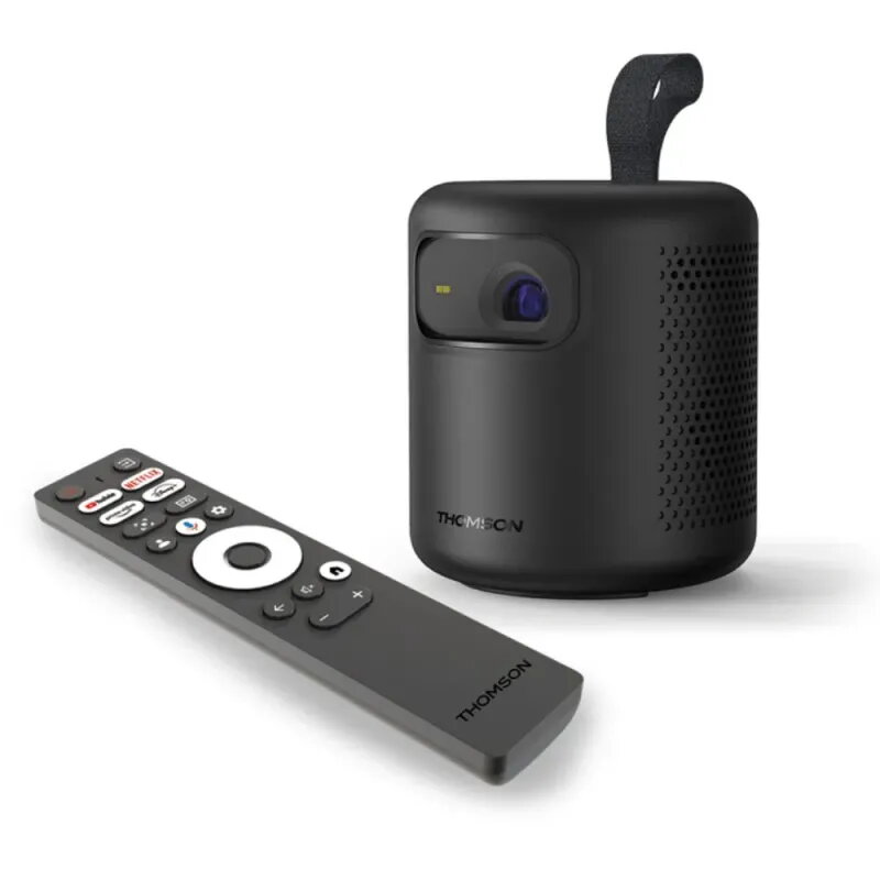 Proyector Thomson Vega PG35B | Portátil con Batería y Google TV