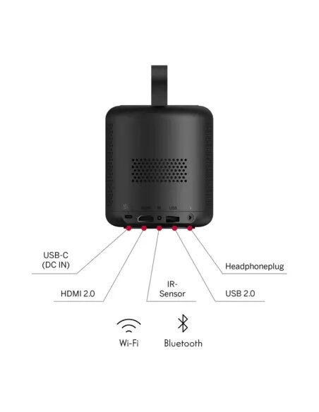 Proyector Thomson Vega PG35B | Portátil con Batería y Google TV