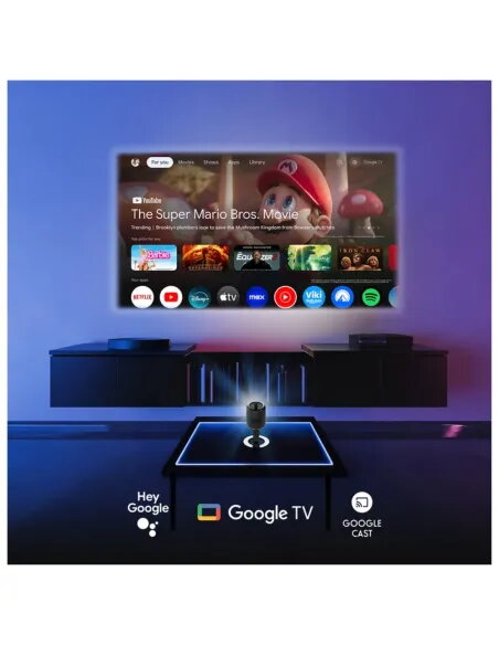 Proyector Thomson Vega PG35B | Portátil con Batería y Google TV