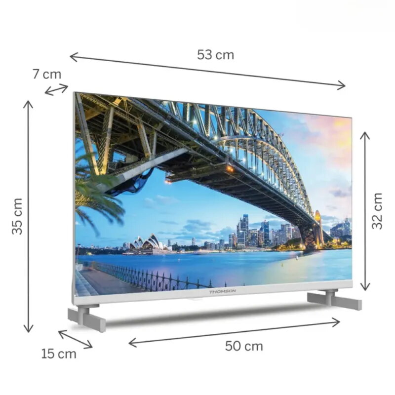 TV Thomson 24" LED 12V Blanco | Autocaravanas y Camper