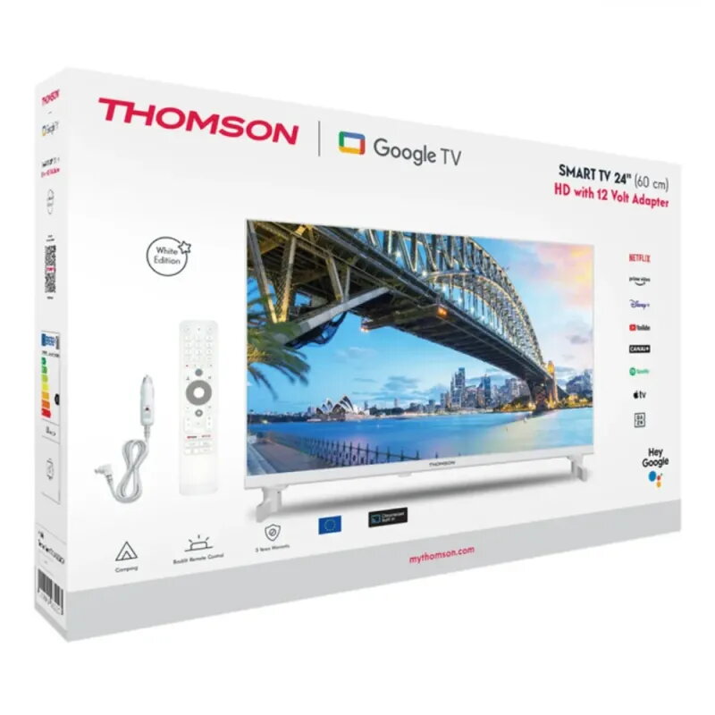 TV Thomson 24" LED 12V Blanco | Autocaravanas y Camper