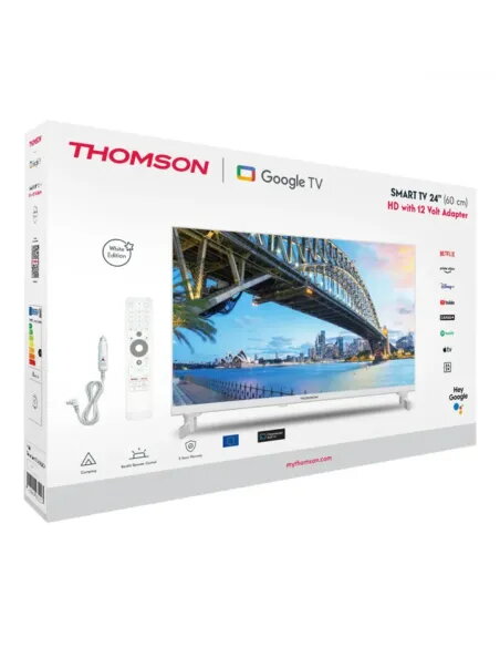 TV Thomson 24" LED 12V Blanco | Autocaravanas y Camper