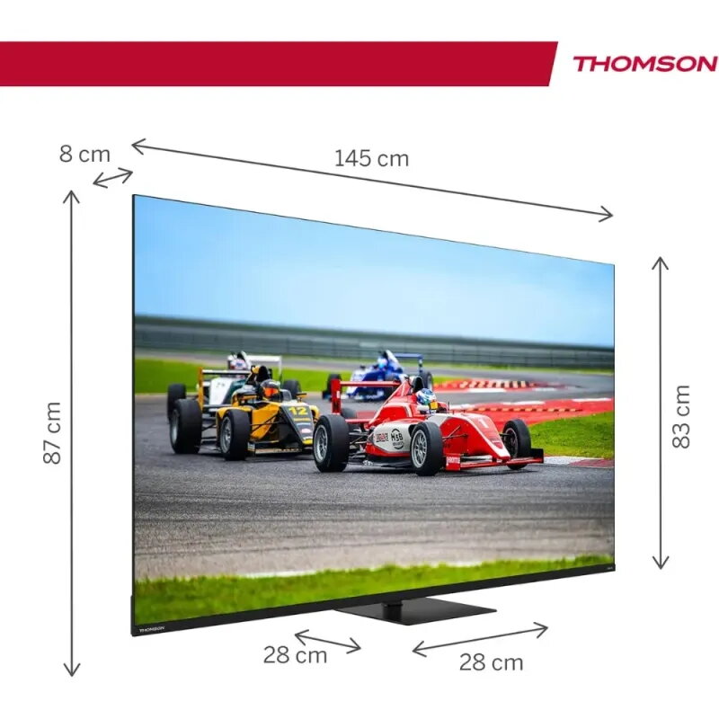 TV Thomson 65" 4K QLED 144Hz 65QG7C14 | Google TV y Peana Giratoria