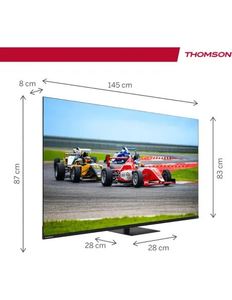 TV Thomson 65" 4K QLED 144Hz 65QG7C14 | Google TV y Peana Giratoria