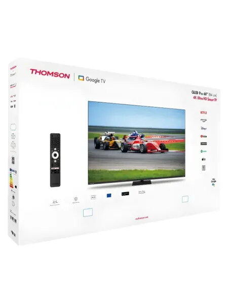 TV Thomson 65" 4K QLED 144Hz 65QG7C14 | Google TV y Peana Giratoria