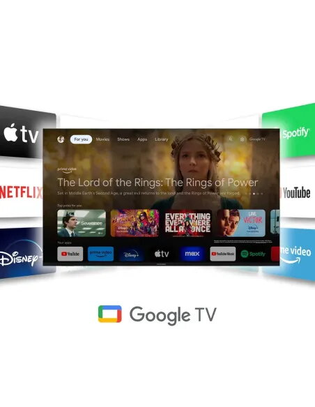 TV Thomson 65" 4K QLED 144Hz 65QG7C14 | Google TV y Peana Giratoria