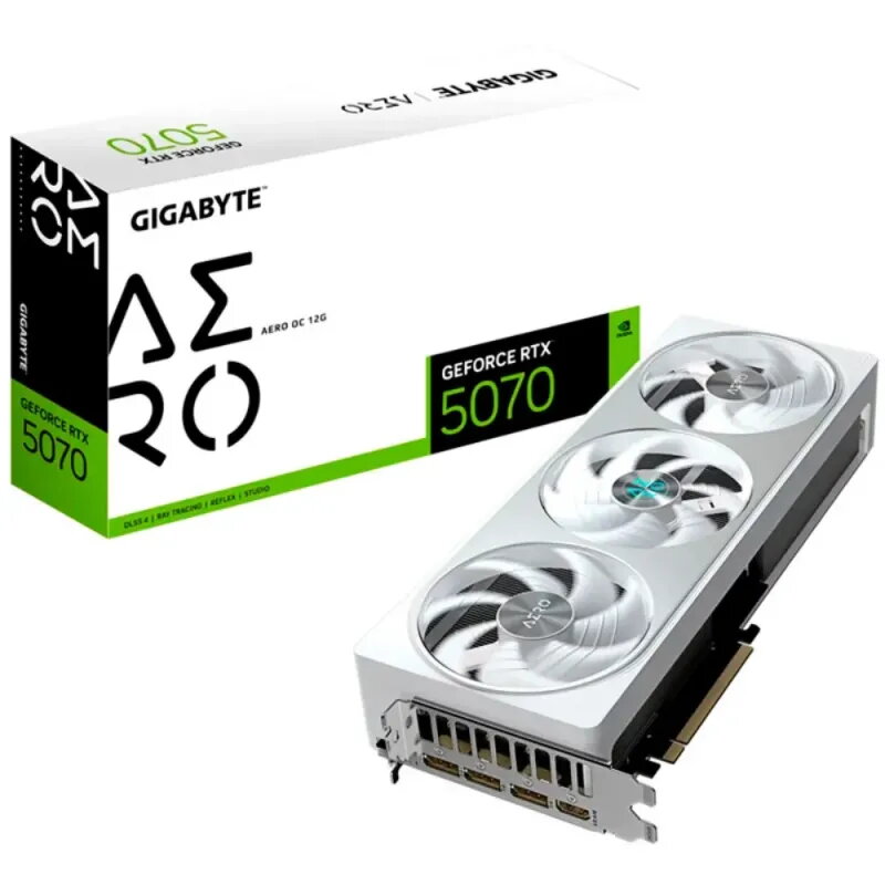 GIGABYTE GeForce RTX 5070 AERO OC 12GB | White GDDR7 DLSS 4