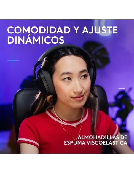 Logitech G321 LIGHTSPEED | Auriculares Gaming Inalámbricos 210g Negro